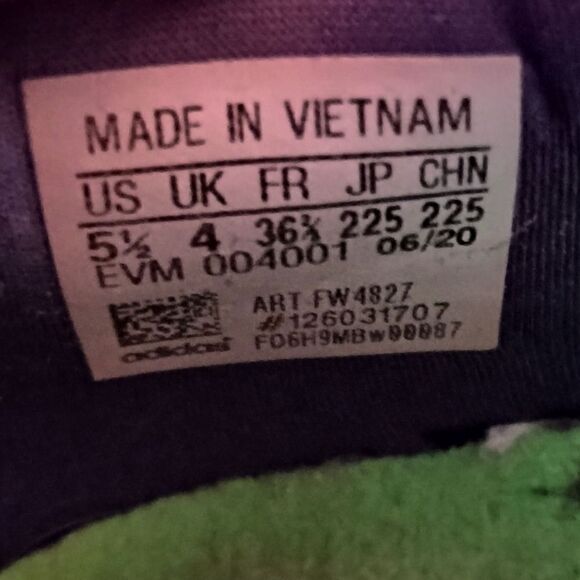 Adidas Day Jogger Running Sneakers Women's Size 5.5 Purple Green White FW4827 - Picture 7 of 8